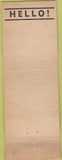Matchbook Cover - Dinty Moore's Diner East Providence RI