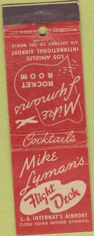 Matchbook Cover - Mike Lyman's Flight Deck Los Angeles CA WEAR