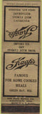 Matchbook Cover - Kaap's Restaurant Green Bay WI Ice Cream Candy