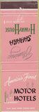 Matchbook Cover - America's Finest Motor Hotels cactus Chain AZ CA NV