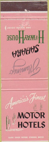 Matchbook Cover - America's Finest Motor Hotels cactus Chain AZ CA NV