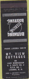 Matchbook Cover - Mount View Cottages Lagonia NH