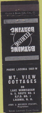 Matchbook Cover - Mount View Cottages Lagonia NH