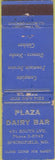 Matchbook Cover - Plaza Dairy Bar Springfield MO