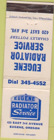 Matchbook Cover - Eugene Radiator Service Eugene OR