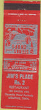 Matchbook Cover - Jim's Place #2 Memphis TN