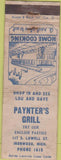 Matchbook Cover - Paynter's Grill Ironwood MI POOR
