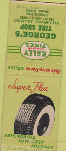 Matchbook Cover - Kelly Tires George's Torrington CT