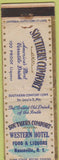 Matchbook Cover - Southern Comfort Bourbon Western Hotel Nasonville RI