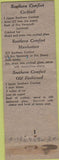 Matchbook Cover - Southern Comfort Bourbon Western Hotel Nasonville RI