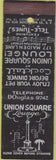 Matchbook Cover - Union Square Lounge CLIX San Francisco CA