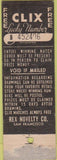 Matchbook Cover - Union Square Lounge CLIX San Francisco CA