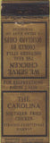 Matchbook Cover - The Carolina Southern Fried Chicken DQ WORN