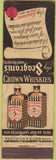 Matchbook Cover - Seagram's 7 Crown Whisky