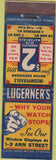 Matchbook Cover - Lucerner's Watch Repair Co New York City? WEAR