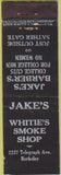 Matchbook Cover - Jake's Barber Shop Whitie's Smoke Shop Berkeley CA