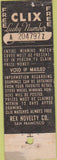 Matchbook Cover - Dr. David Seid Optometrist San Francisco CA CLIX