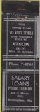 Matchbook Cover - Salary Laons Public Co Birmingham AL