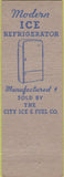 Matchbook Cover - Good Coal and Ice City Ice Fuel Refrigerator
