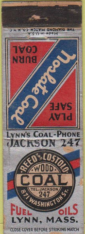 Matchbook Cover - Reed Costolo Wood Coal Lynn MA WEAR
