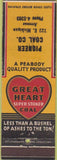Matchbook Cover - Pioneer Coal Great Heart Chicago?