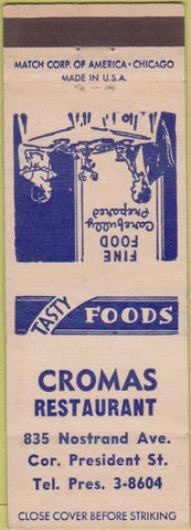 Matchbook Cover - Cromas Restaurant Brooklyn NY