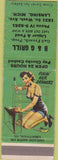 Matchbook Cover - B and G Grill Lansing MI pinup SAMPLE