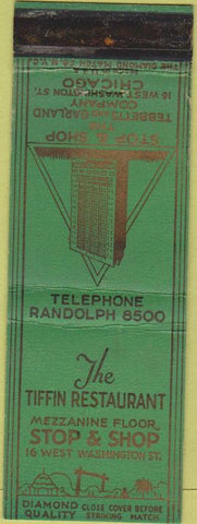 Matchbook Cover - Tiffin Restaurant Chicago IL DQ WEAR