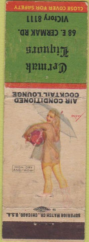 Matchbook Cover - Cermak Liquors Cicero IL pinup WEAr
