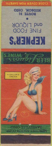 Matchbook Cover - Kepner's Hudson OH pinup