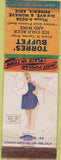 Matchbook Cover - Torres Buffet Phoenix AZ pinup POOR