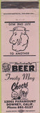 Matchbook Cover - Frosty Mug Downey CA CREASE