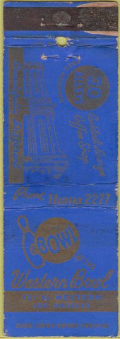 Matchbook Cover - Western Bowling Los Angeles CA WEAR