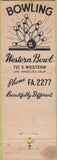 Matchbook Cover - Western Bowling Los Angeles CA WEAR