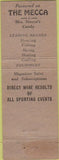 Matchbook Cover - The Mecca Sporting Goods Ogden UT Stover's Candy