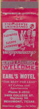 Matchbook Cover - Earl's Motel Beaumont TX