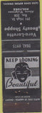 Matchbook Cover - Vera Loretta Beauty Shoppe Holyoke MA girlie Walgreens
