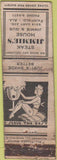 Matchbook Cover - Jimmie's Steak House Fairfield AL girlie POOR