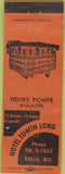 Matchbook Cover - Hotel Edwin Long Rolla MO orange