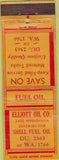 Matchbook Cover - Elliott Oil Co gas Shell Minneapolis MN WEAR