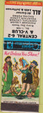Matchbook Cover - Central 6-2 V Club Hillbilly
