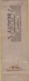Matchbook Cover - Ellen Beauty Salon Brattleboro VT deco girlie POOR