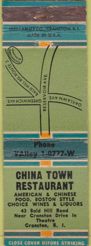 Matchbook Cover - China Town Restaurant Cranston RI