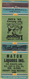 Matchbook Cover - Match Liquors New York City? WORN