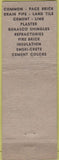 Matchbook Cover - HR Horton Building Materials Providence RI