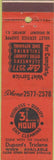 Matchbook Cover - 3 Hour Dry Cleaning Newport RI