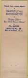 Matchbook Cover - The Waterfront Belvidere NJ