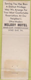 Matchbook Cover - Caesar's Diner Inc Wind Gap PA Melody Motel