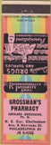Matchbook Cover - Grossman's Drugs Philadelphia PA