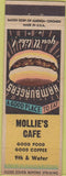 Matchbook Cover - Mollie's Cafe Cleveland? Hamburgers
